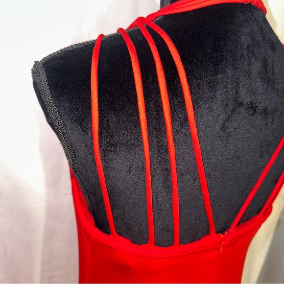 Diane von Furstenberg Sophia Dress Size 6 Silk Halter Gown Poppy Red Strappy - Picture 8 of 16